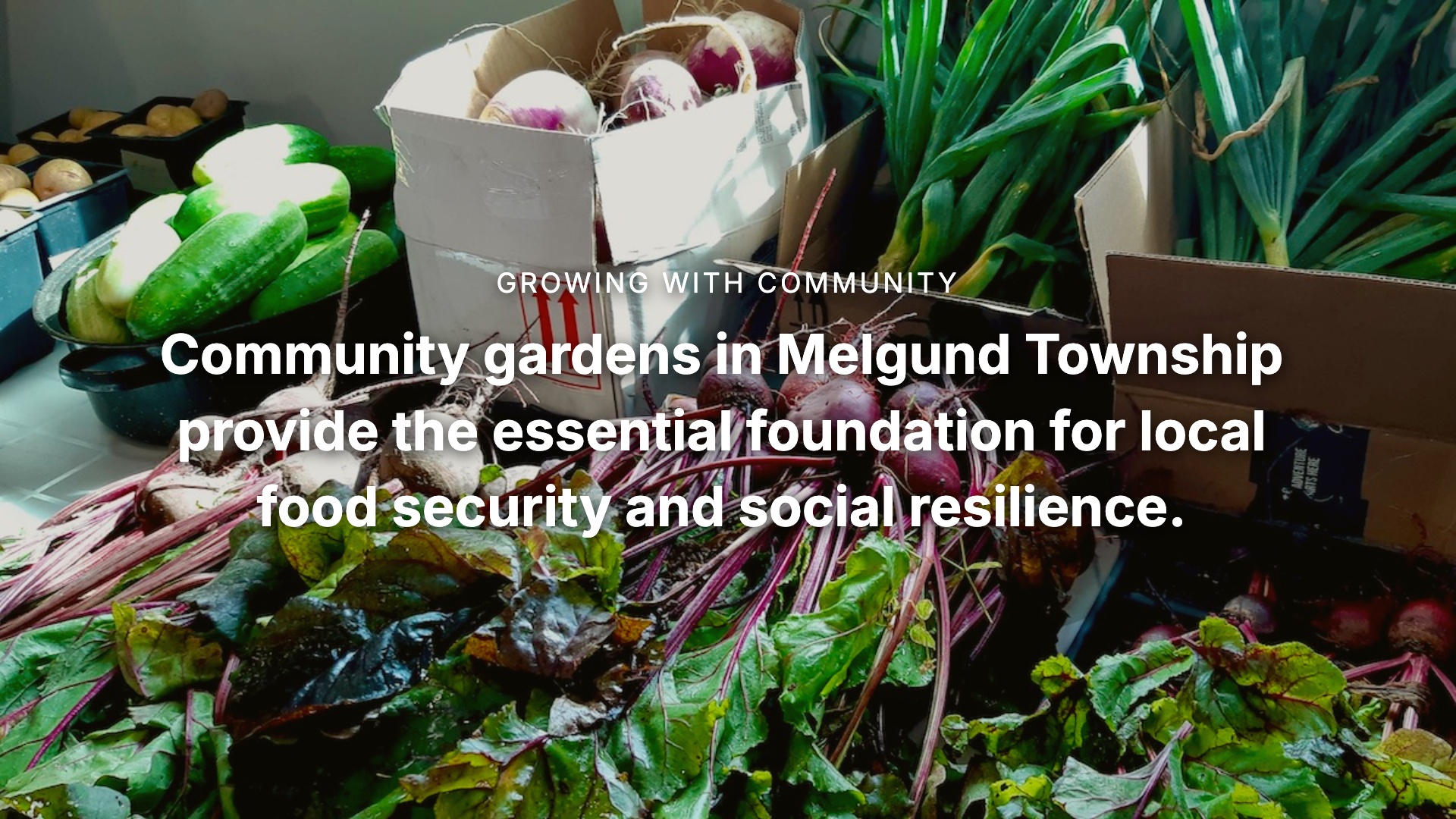 Local food production is vital for Melgund Township. Join us in building a healthier, food-secure future. #FoodSecurity #SDG2 #NorthwesternOntario