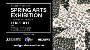 Terri Bell is a cornerstone of the Melgund Township creative scene, bringing a unique dual perspective to this year’s exhibition. A longtime crafter and veteran arts administrator, Terri has spent decades both creating art and championing the local artists who define our region. Her featured works at the Dyment Recreation Hall reflect this lifetime of technical mastery, blending traditional techniques with a quiet, profound understanding of the importance of community heritage.