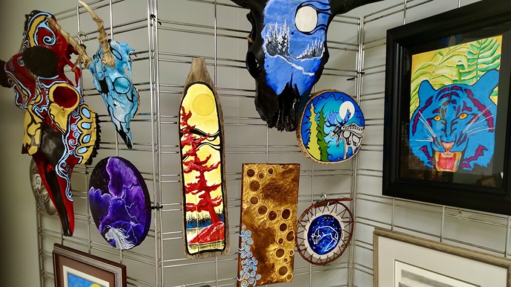 The new space supports programs and rotating exhibitions like this one, by local artist Leanne Nicholson.