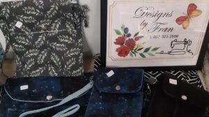 The exhibition highlights Higgins’ sewing practice, combining traditional techniques with personal storytelling through textiles.