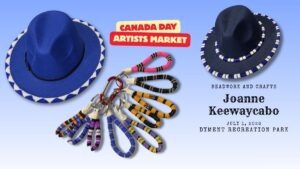 We’re excited to welcome Joanne Keewaycabo to the Melgund Township Canada Day Festival on July 1 at the Dyment Recreation Hall and Park. Her handmade hats and intricate beadwork are a wonderful celebration of artistry and tradition, and each piece reflects the skill and creativity that make local artisans so special.