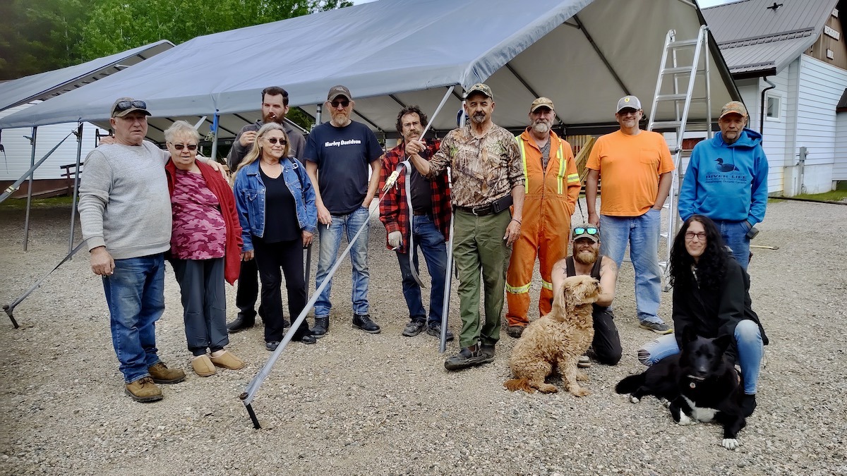 Volunteers, community members, and local organizations came together at Dyment Park to raise the event tents that will support a full season of summer activities. Through teamwork, dedication, and community spirit, the project was completed successfully, followed by a barbecue and refreshments to celebrate a job well done.